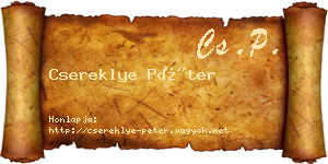Csereklye Péter névjegykártya